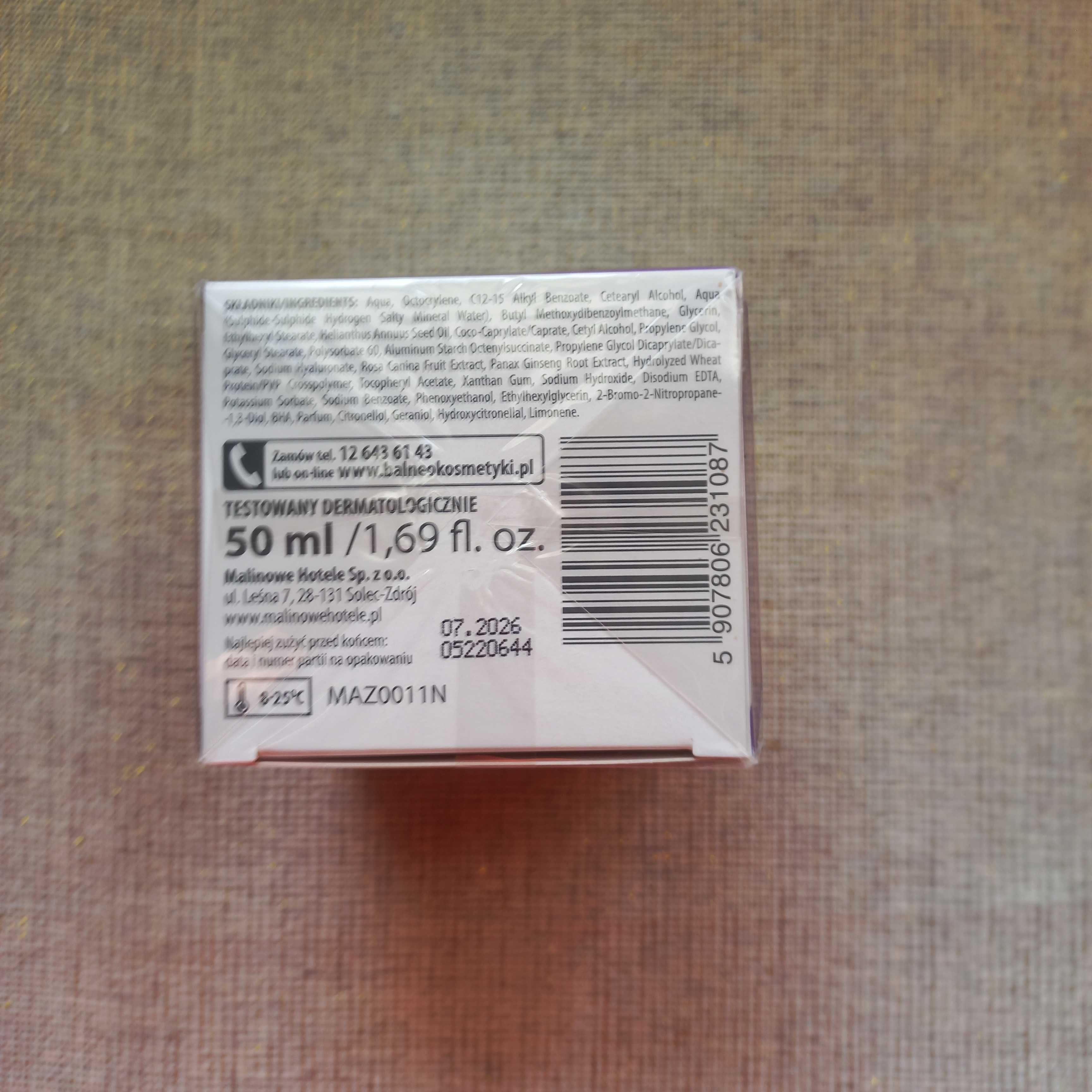 Nowy Biosiarczkowy Krem przeciwzmar. do twarzy na dzień, 50 ml torebka