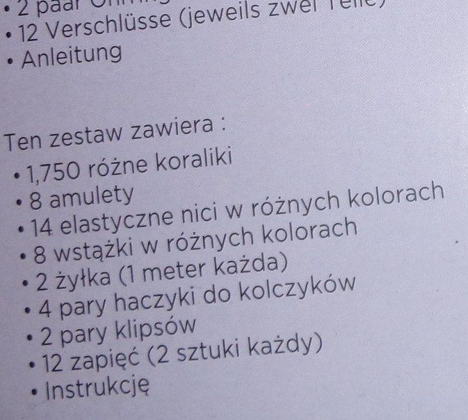 koraliki biżuteria dziecięca1700+ elementów +4 GRATISY, NOWE, wysyłka