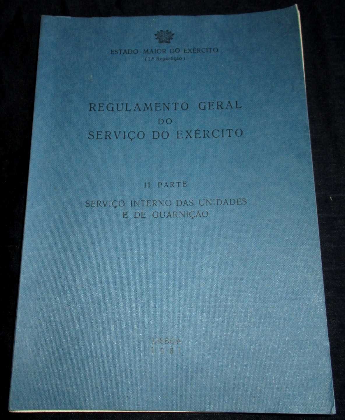 Livro Regulamento Geral do Serviço do Exército 1981