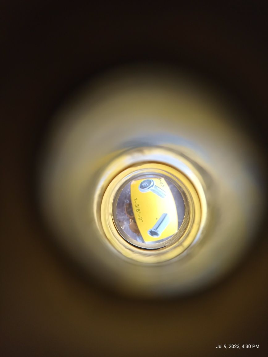 Глазок дверной со стеклянной линзой, латунный.