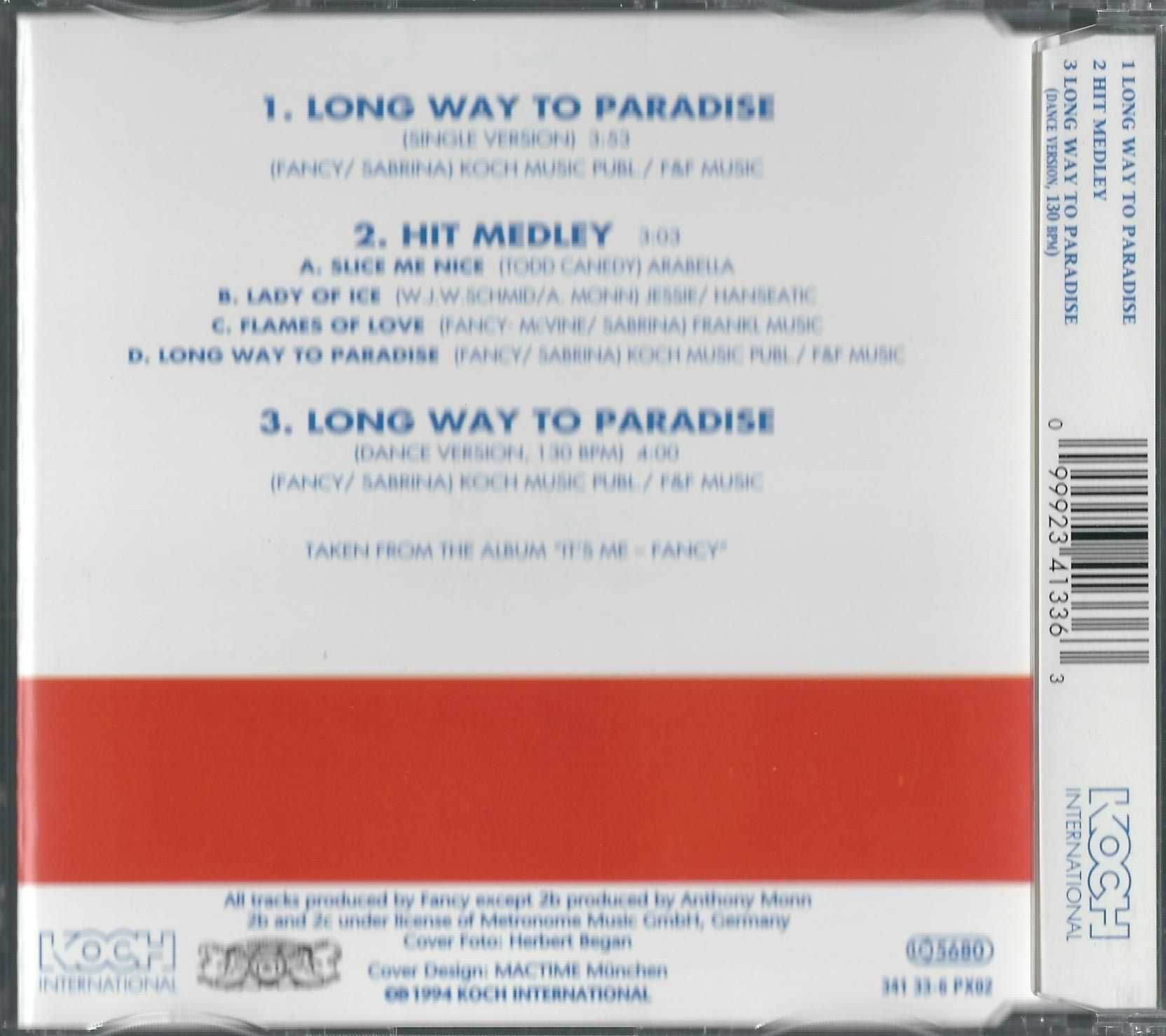 Maxi CD Fancy - Long Way To Paradise (1994) (Koch)