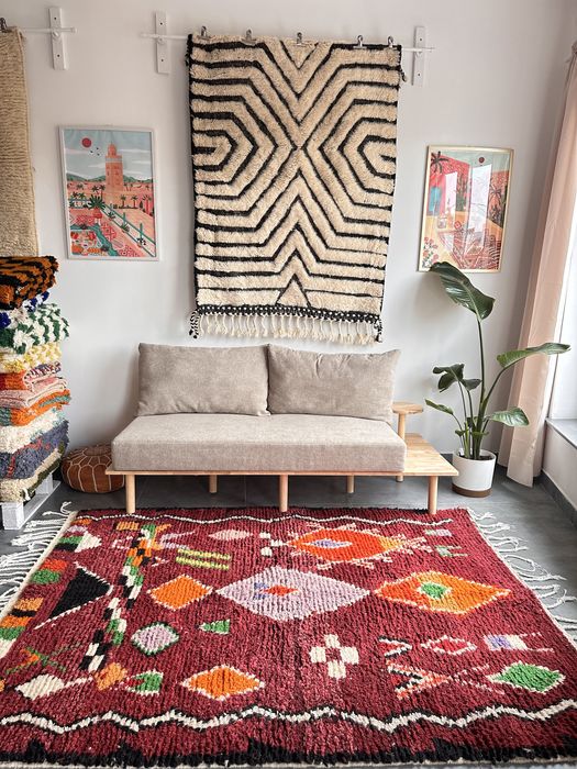Nowy marokański dywan Boujaad, wełna 100%, handmade