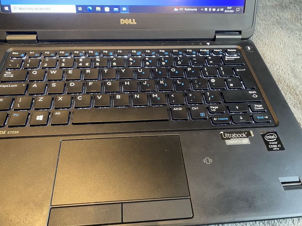 Laptop Dell latitude E7250 intel core i7 -5generacji / 240GB SSD
