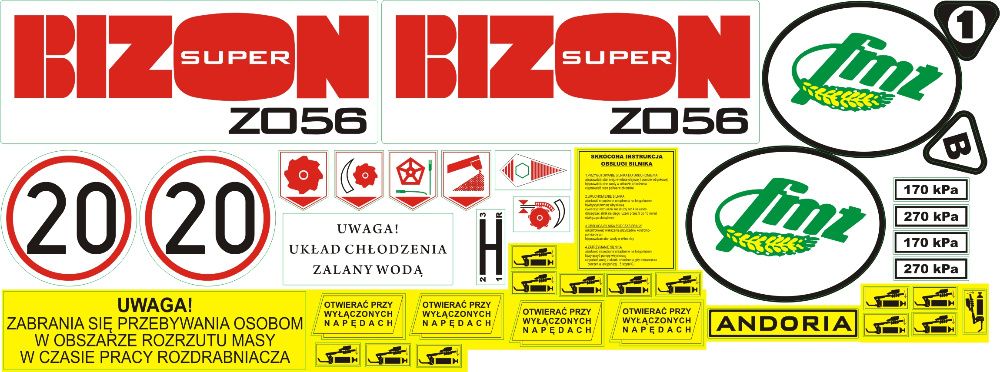 Naklejki Bizon Z056 ZO56 Super oryginał od producenta