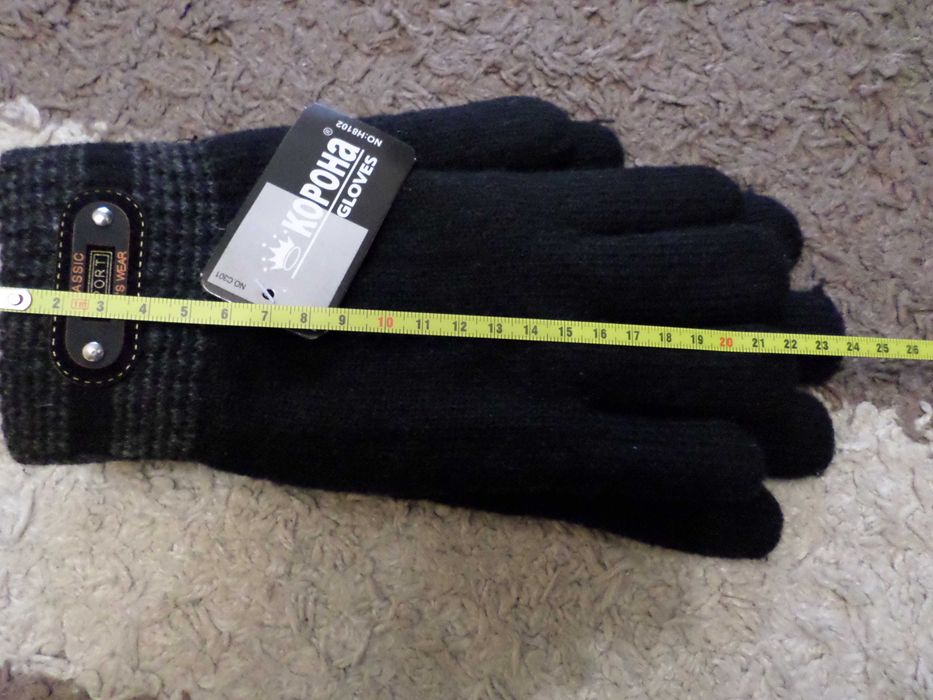 Перчатки мужские тёплые с шерстью и кашемиром КОРОНА