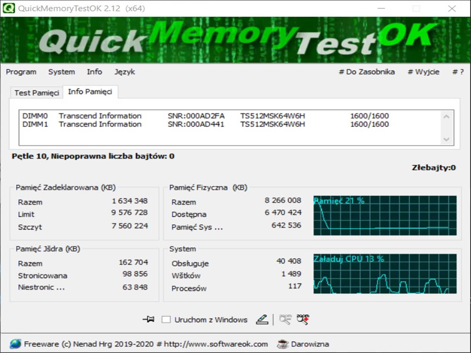 DDR3 8GB TransCend 12800 L