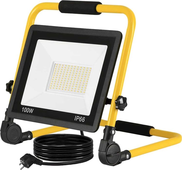 Reflektor budowlany LED 100 W zimny biły IP 66