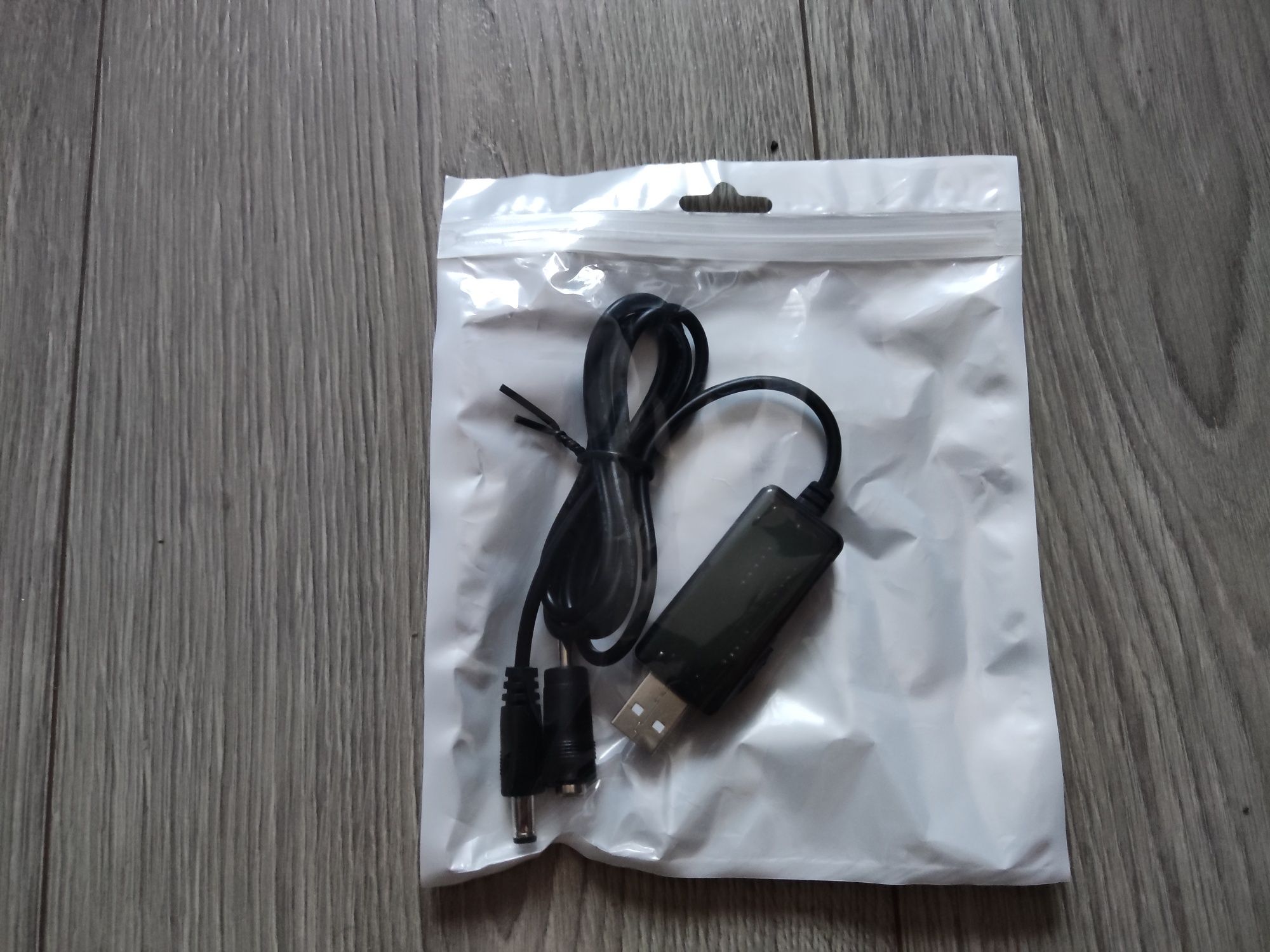 USB DC 9/12V з перехідником, для живлення роутера від павербанку