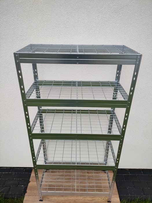 Regał Ażurowy, Metalowy, Warsztatowy 180x90x45 cm 5P/300 kg, Ocynk