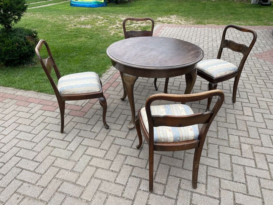 Stół i 4 krzesła styl Ludwik