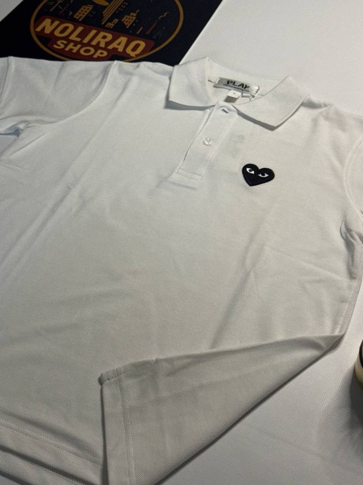 Футболка Polo Comme des Garçons/Comme des Garçons/футболка біла
