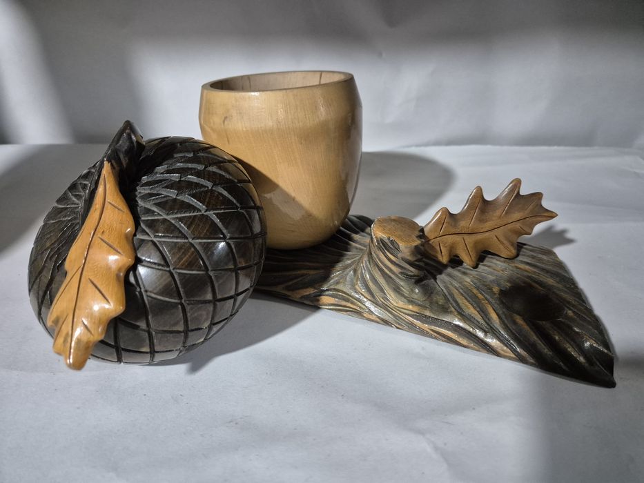 Stojak na fajki ,stojak na fajke żołądź ,antyk , antique pipe holder