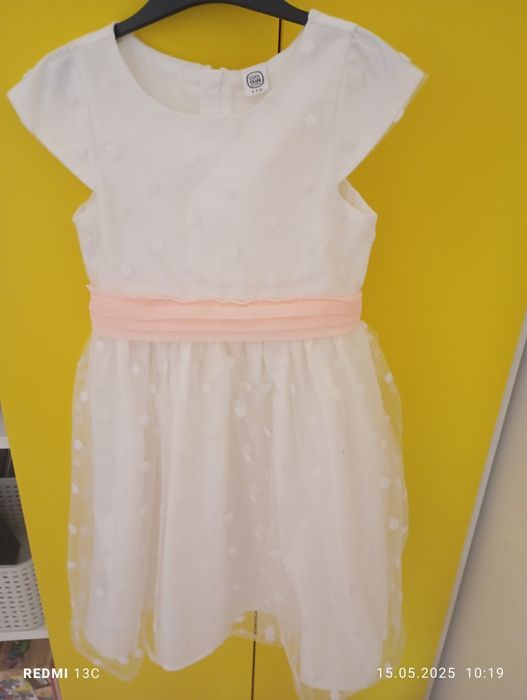 Biała Sukienka wizytowa komunia