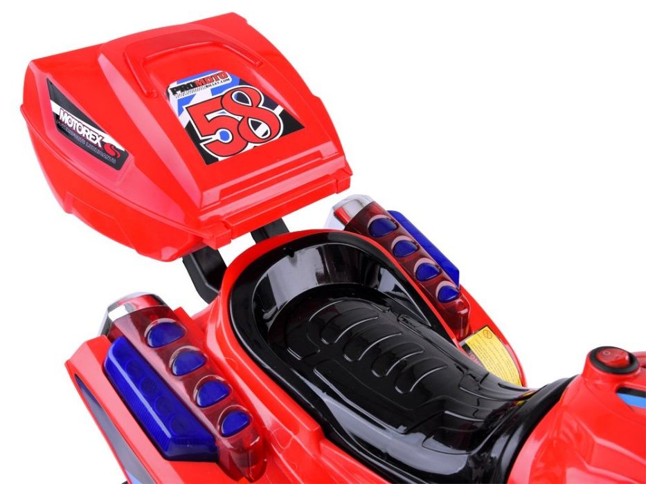 Motorek Motor na akumulator elektryczny Jeździk dla dzieci +Led