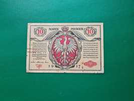 Sprzedam banknot 10 Marek Polskich 1916r, biletów Polskiej, okazja