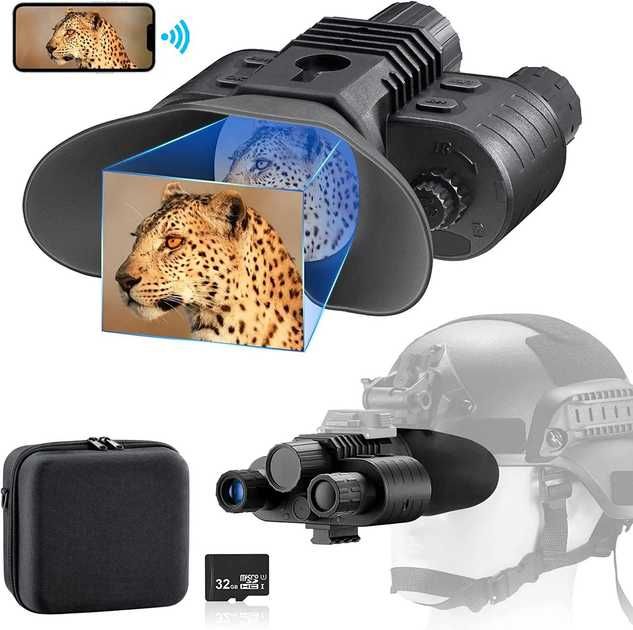 Прибор ночного видения NV-880 8x16MP 1080P HD WiFi + крепление на шлем