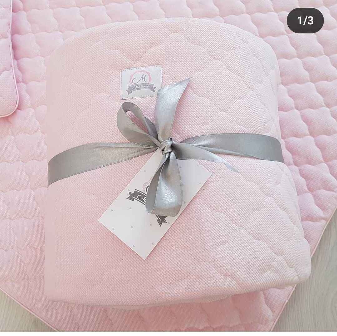 Ochraniacz do łóżeczka 180x30 Velvet różowy