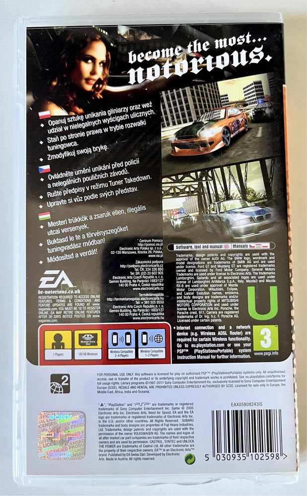 Gra PSP Portable Need for Speed Most Wanted 5-1-0