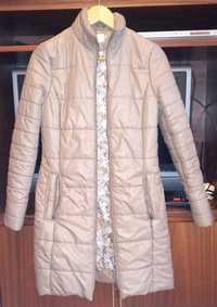 Пальто зимнее, подростковое, с утеплительной жилеткой с капюшоном