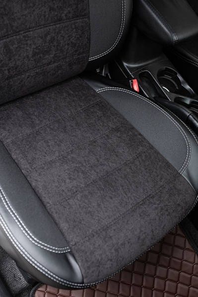 Чехлы экокожа комбинированные алькантара Nissan/Toyota/Chevrolet/Skoda