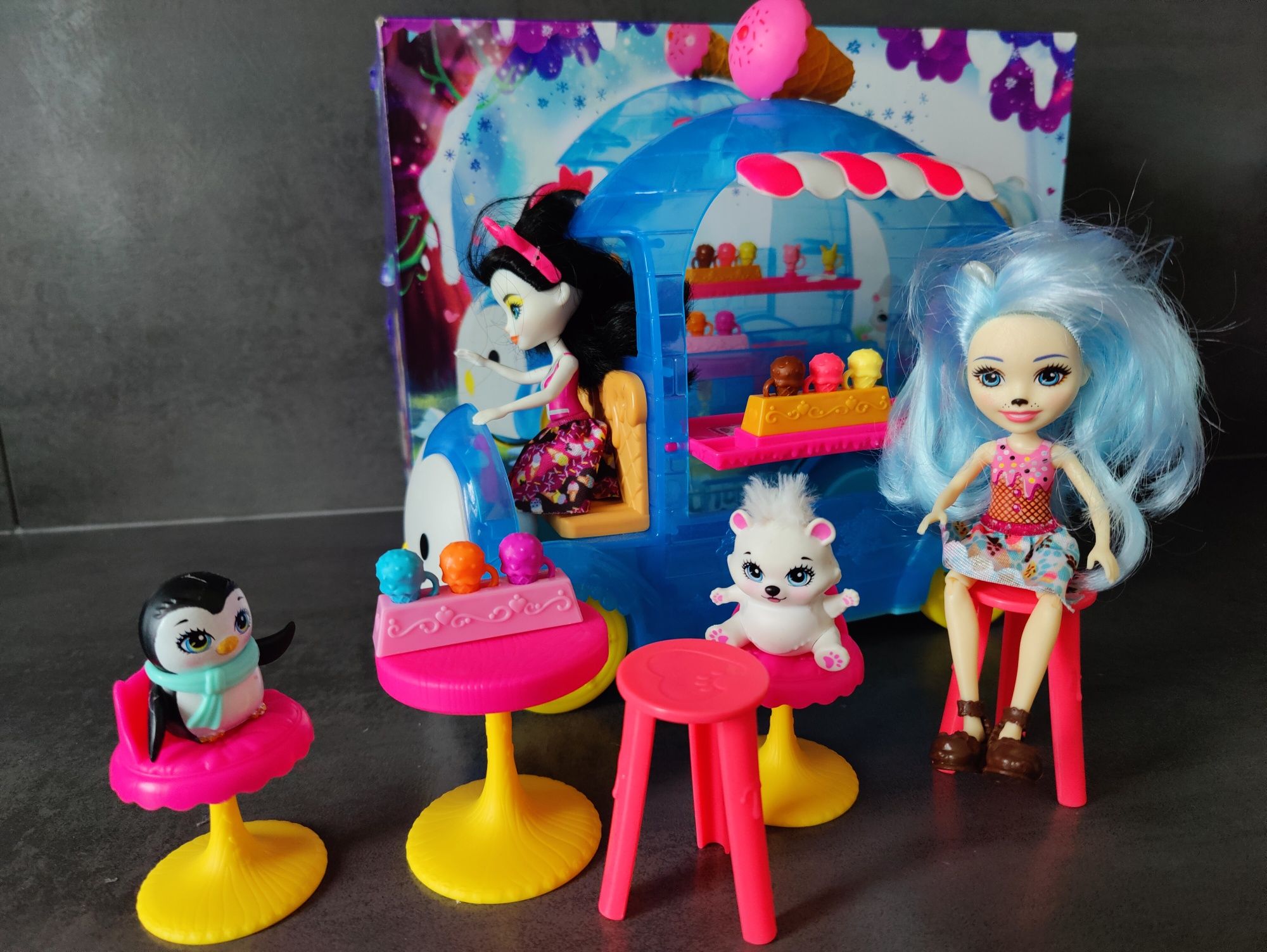 Mattel Enchantimals Mobilna Kawiarenka FRT96 + Felicity Fox FXM71