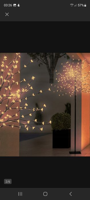 Figura świetlna Adgo Drzewo BIAŁY ZIMNY + FLASH