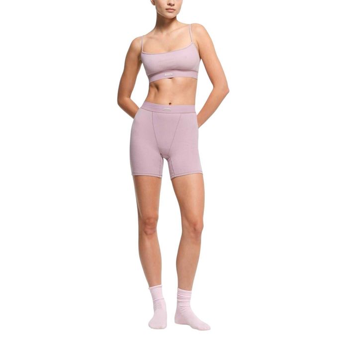 Топ Skims Cotton Rib Scoop Bralette Dusk