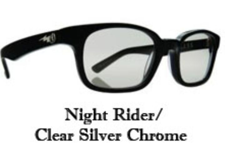 Óculos originalKD condução noturna marca Electric  Clear silver chrome