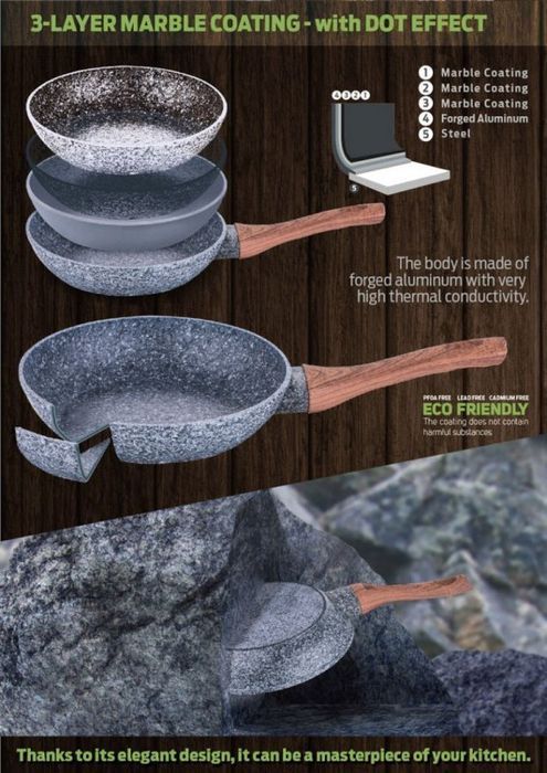 zestaw 3 patelni granitowych berlinger haus bh-1214