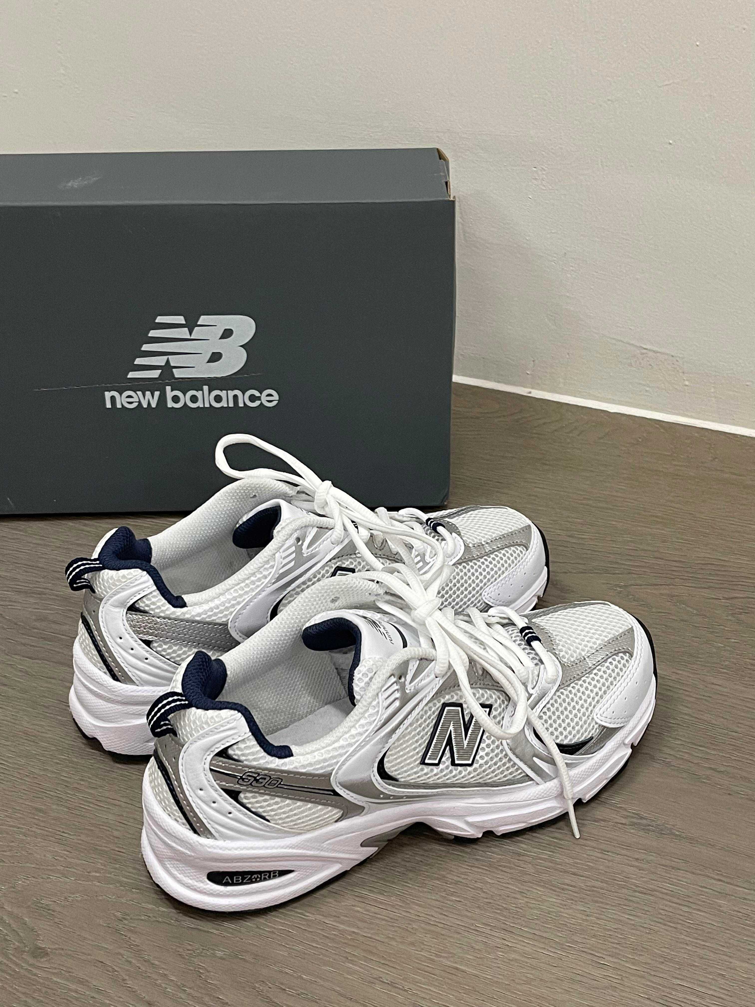 New Balance 530 White Silver Navy Rozmiar 42
