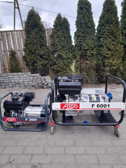 Agregat prądotwórczy wynajem FOGO2,7 Kw f 3001,  FOGO6 Kw f6001