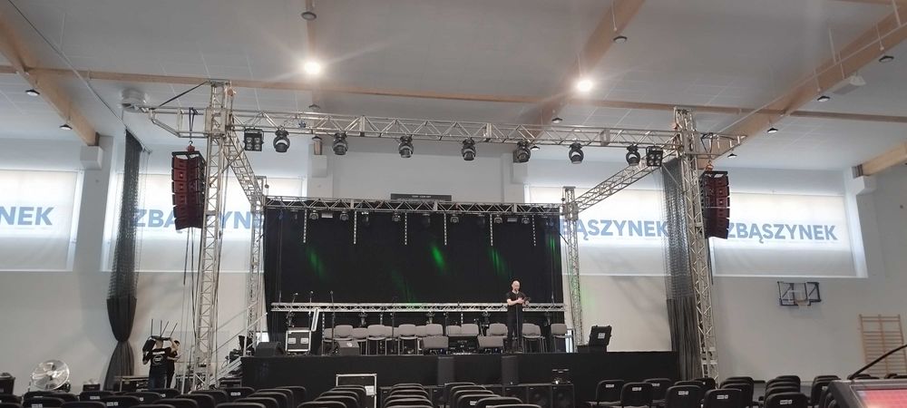 Wynajem sceny nagłośnienia oswietlenia 12x10 10x8 8x6