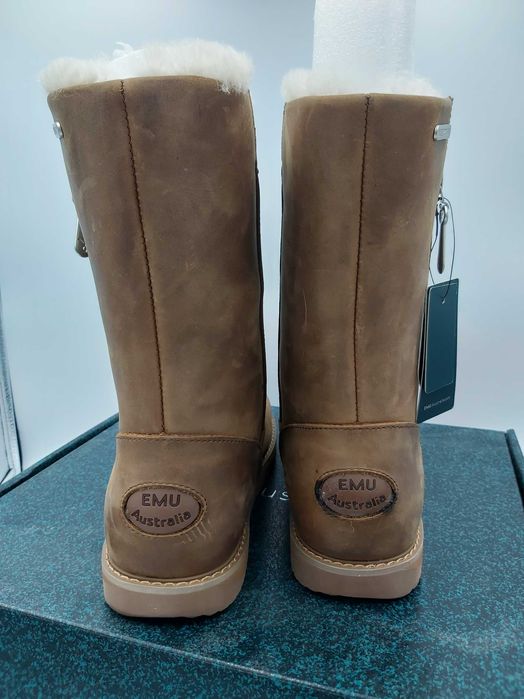 NOWE śniegowce kozaki EMU AUSTRALIA skóra brąz gravelly leather 37 w/f