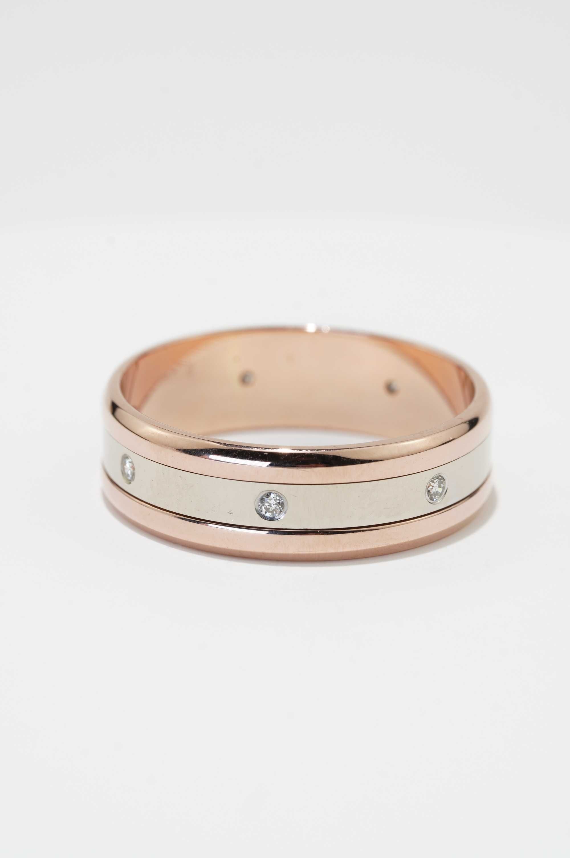 Złoty pierścionek z brylantami 14K 5,16g