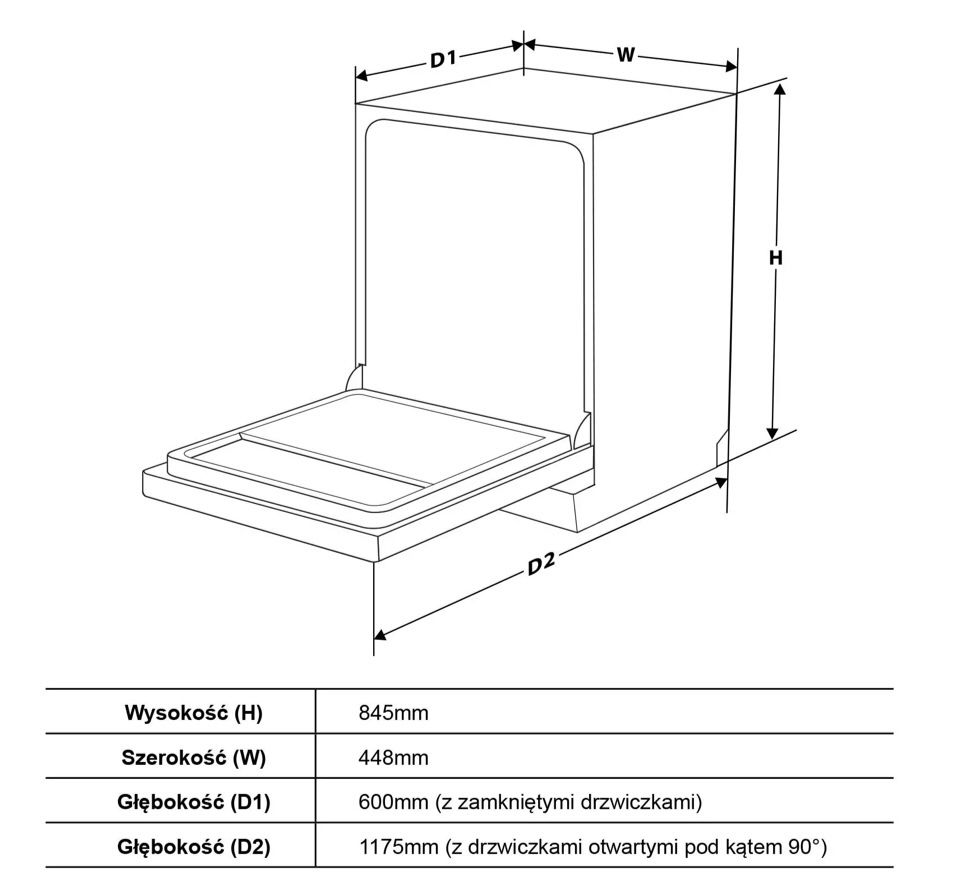 Blat do zmywarki DW-10F2EE(W)-PL TOSHIBA