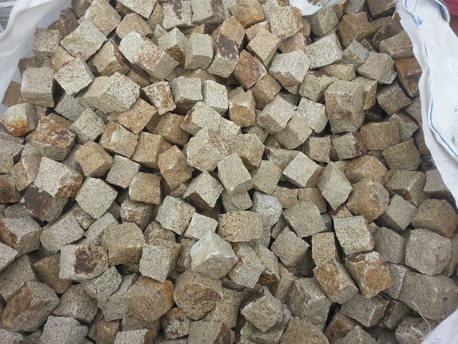 Płyty granitowe chodnikowe taras SCHODY blokowe Kostka płomieniowana