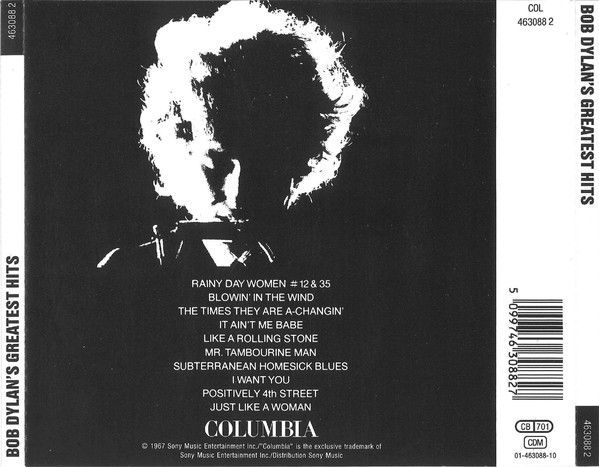 Bob Dylan Greatest Hits CD