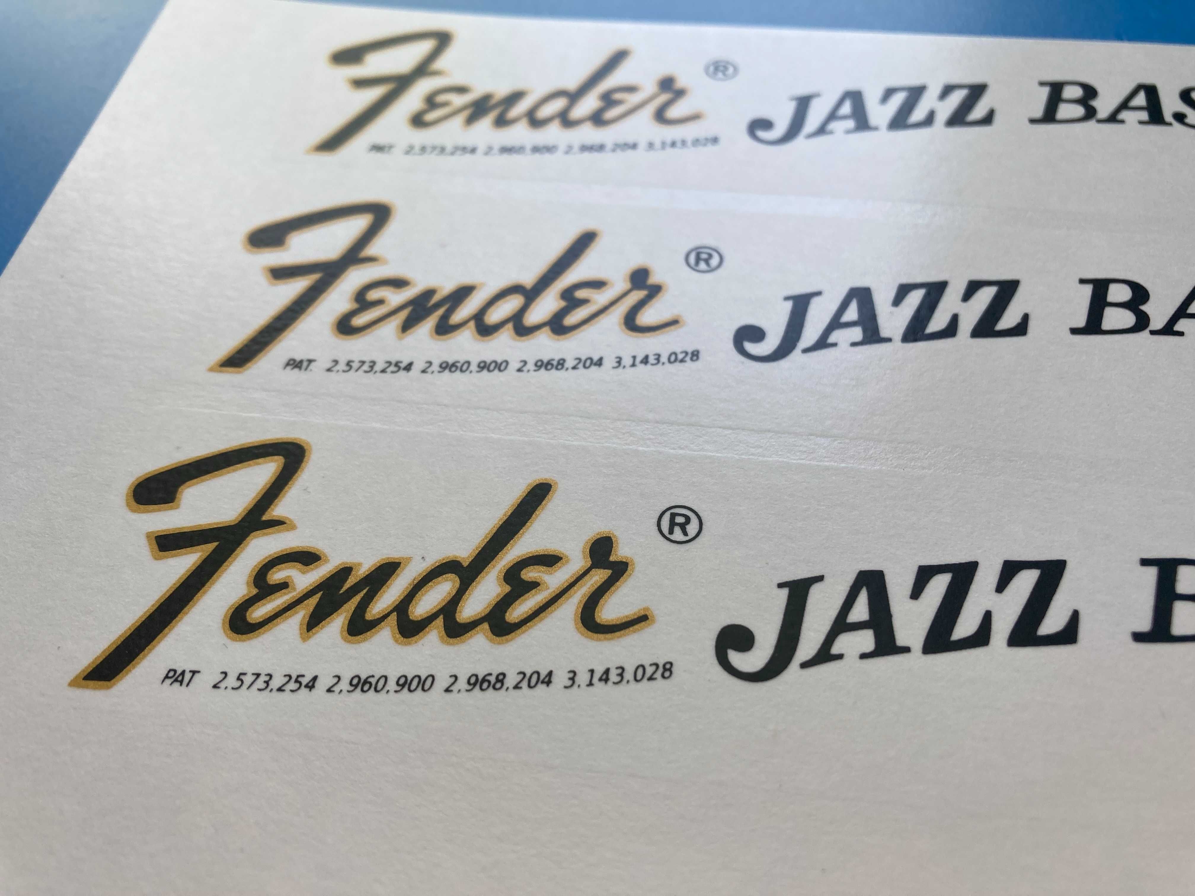 Gitara Fender Jazz Bass Logo Naklejka