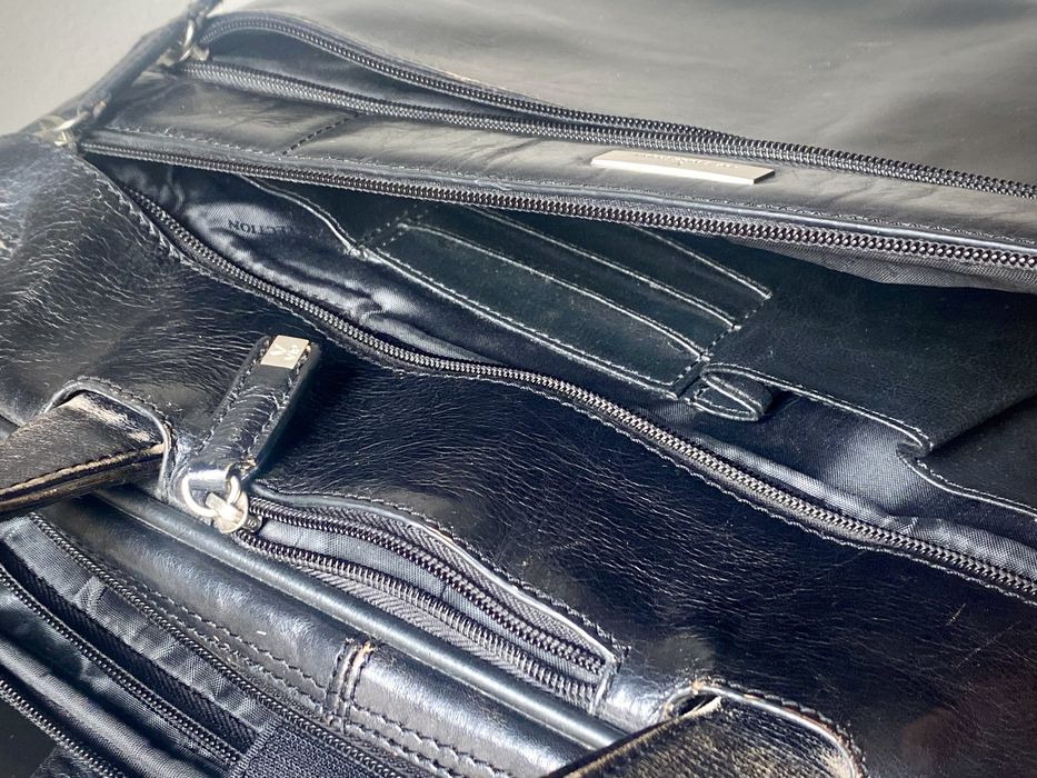 Duza Torba Teczka Elegancka Skora Laptop Laptopa Pojemna Unisex