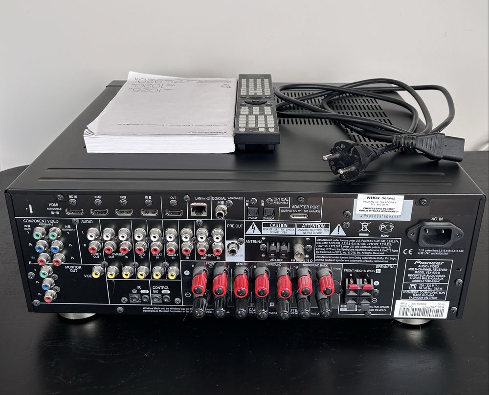 Pioneer VSX-920-K Amplituner tuner wielokanałowy sprawny 100% +pilot