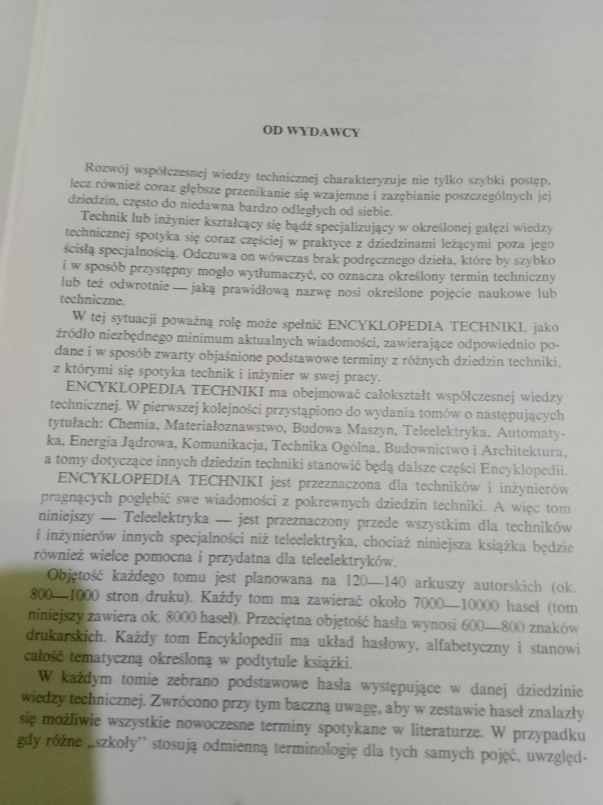 Teleelektryka Encyklopedia Techniki WNT 1967