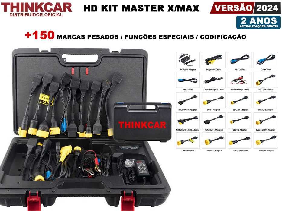 ThinkCar HD KIT Diagnóstico OBD Pesados 24V + Kit Adaptadores (NOVO)