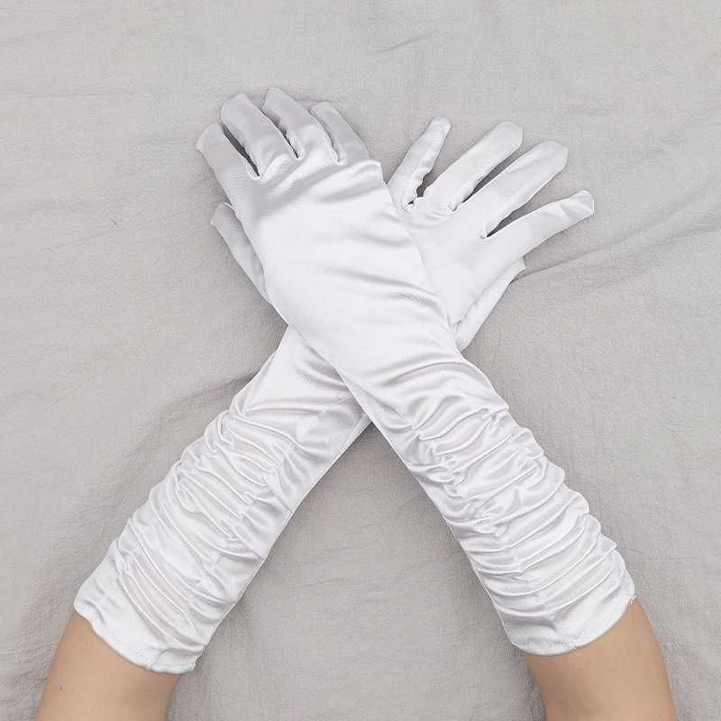 Білі довгі рукавички нові