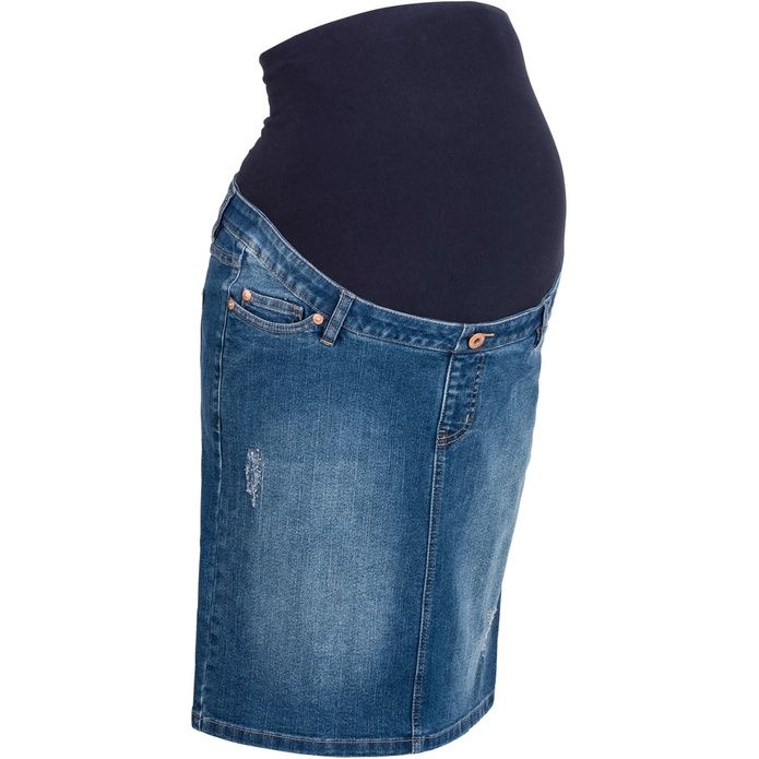 ciążowa jeansowa spódnica z przetarciami 42-44