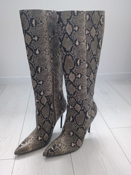 Kozaki Even&Odd Skóra  Węża