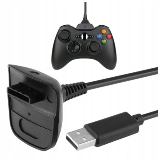 Kabel do Pada Xbox 360 Czarny Nowy Wysyłka OLX