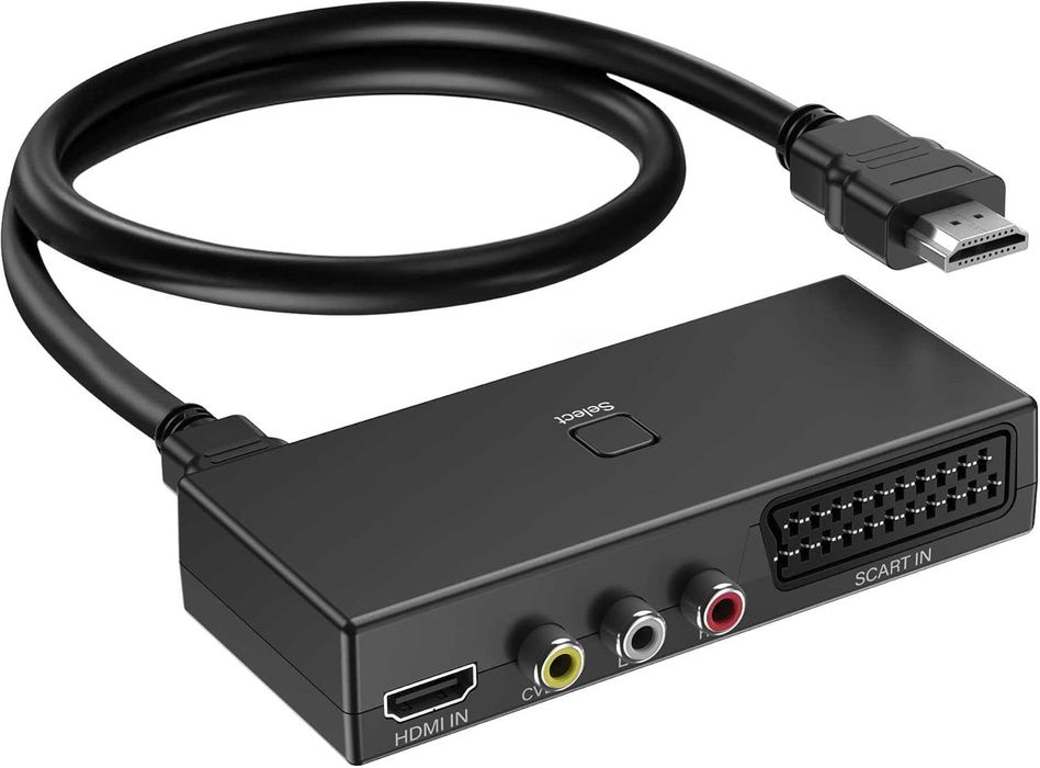 Konwerter SCART Na HDMI Adapter Wyjście HDMI Wsparcie RCA/SCART/HDMI
