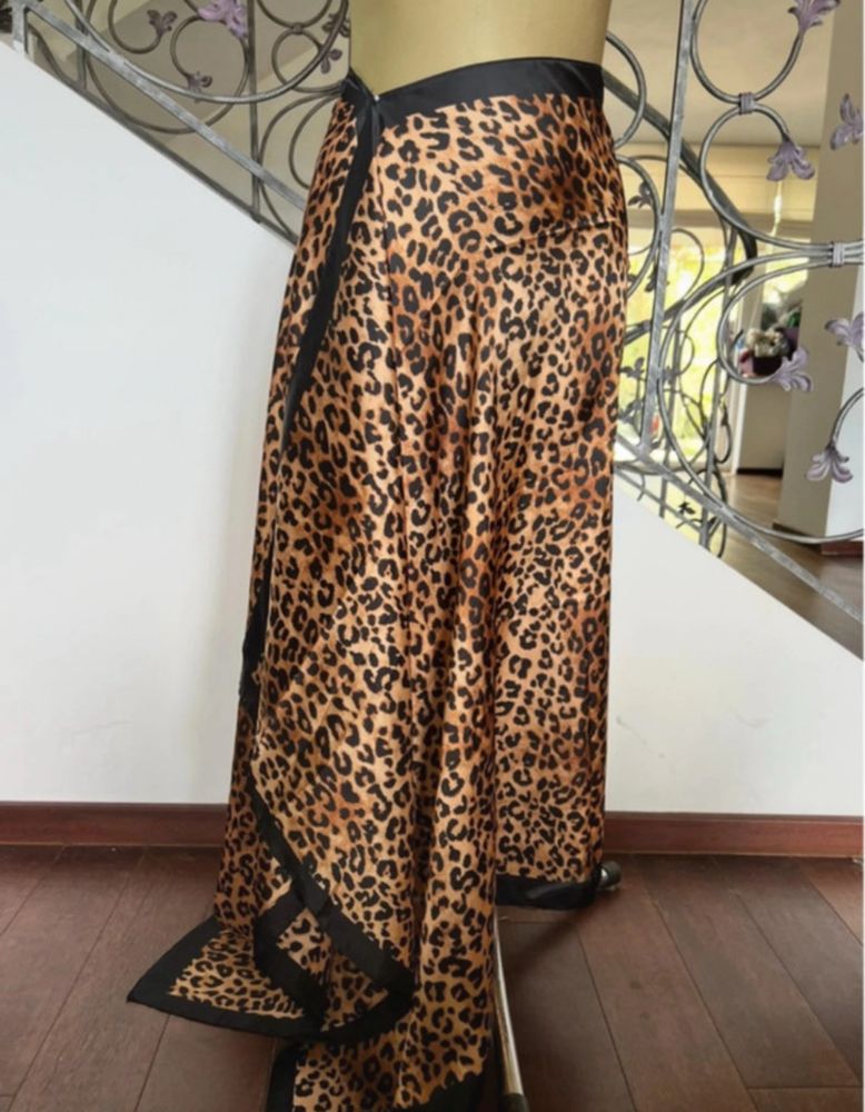 Chusta plażowa  szal pareo sarong panterka 180 x 85 plaża wakacje lato