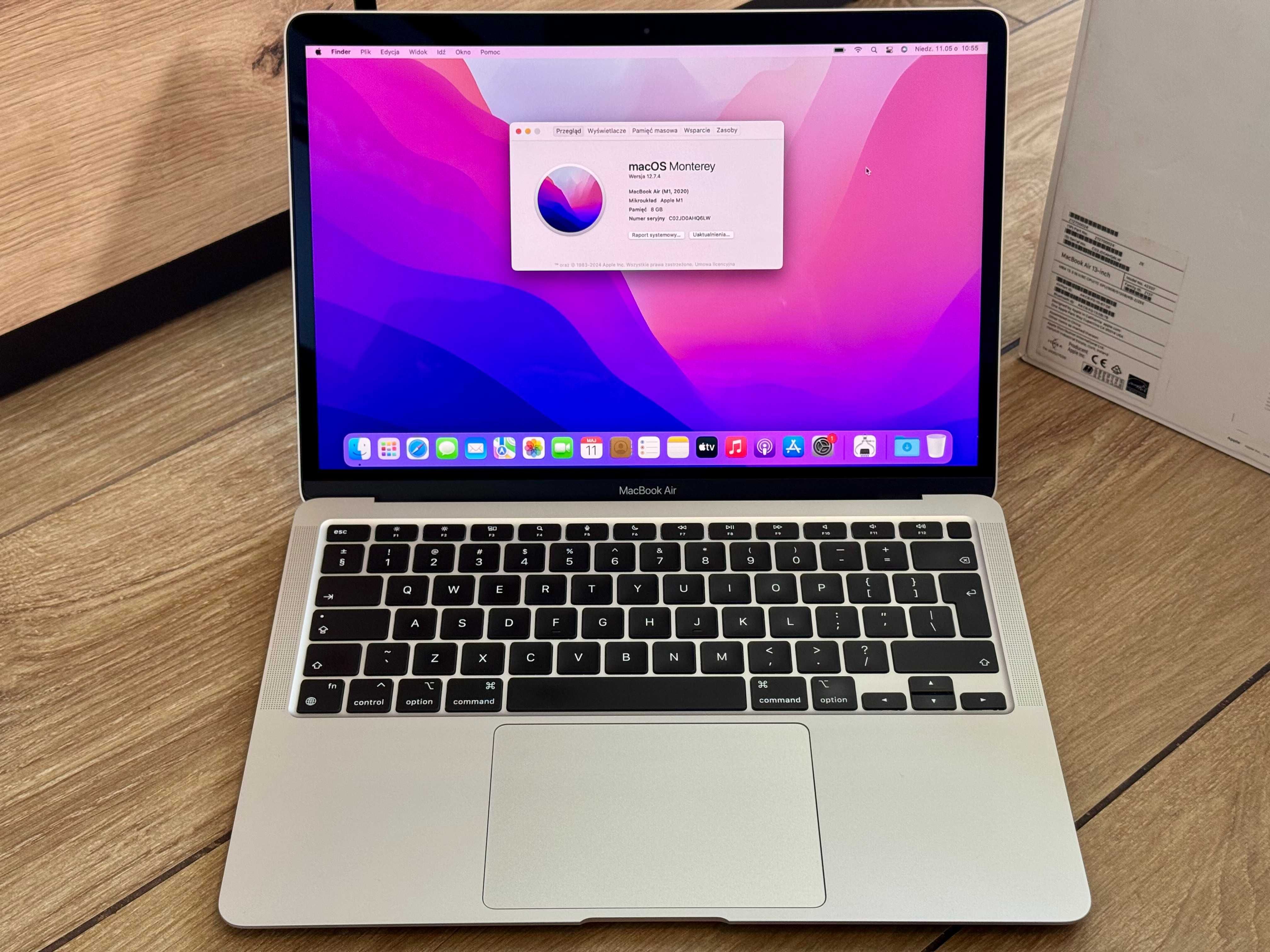 Apple Macbook Air 13.3" A2337 CPU M1 / 8GB / 512GB SSD / stan idealny