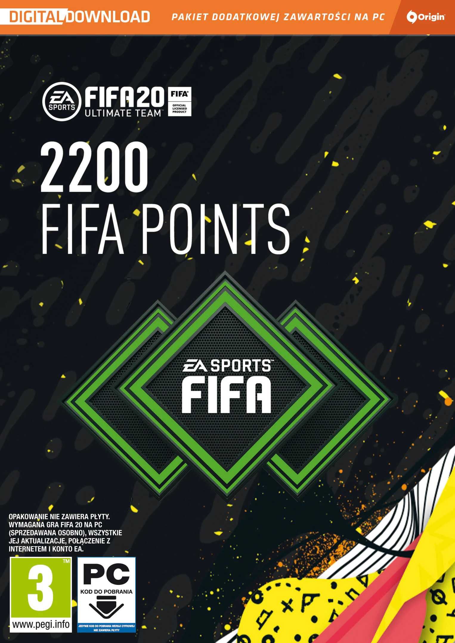 FIFA Ultimate Team 2200 FIFA Points PUNKTY FIFA 20 PC 2200 punktów
